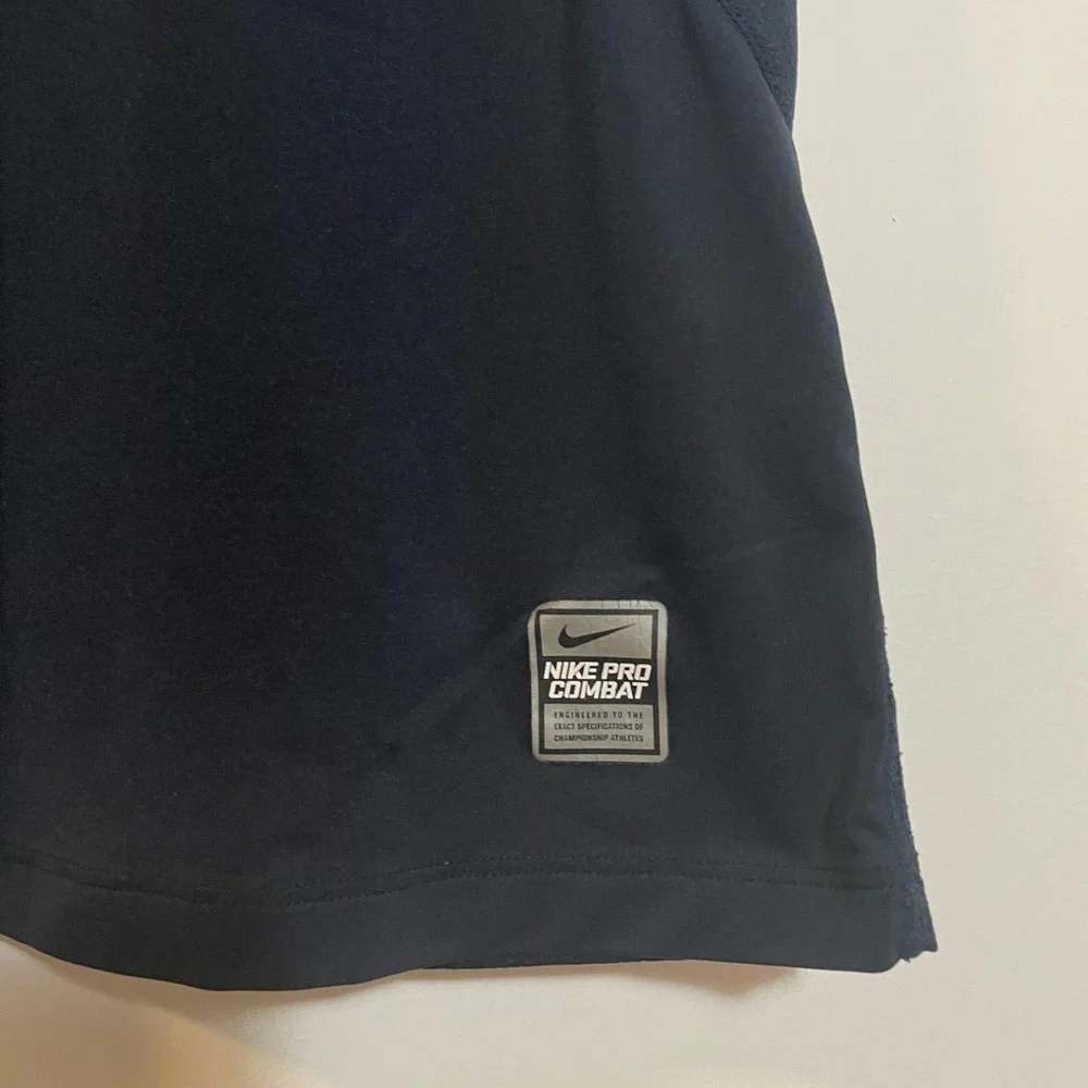 Nike Pro Combat XL Fitted Black Athletic Tee T Shirt Short Sleeve Dri-Fit - Picture 4 of 7